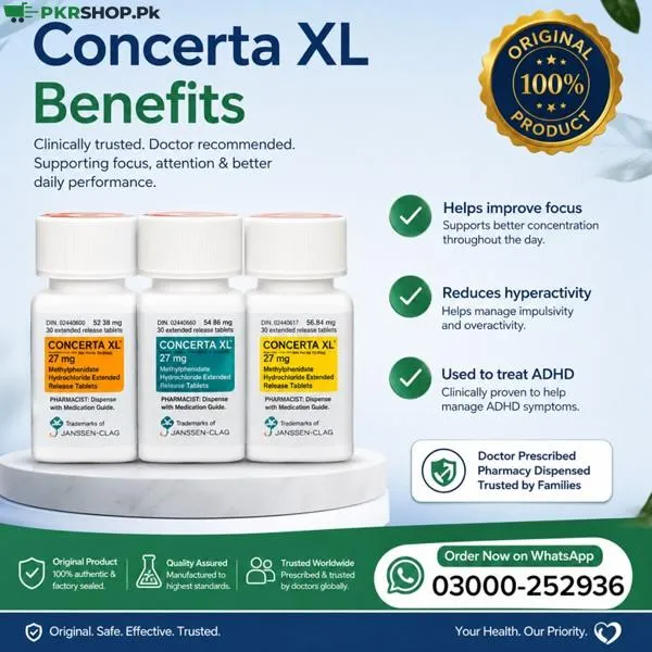 Concerta® Extended Release Tablets Price In Pakistan
