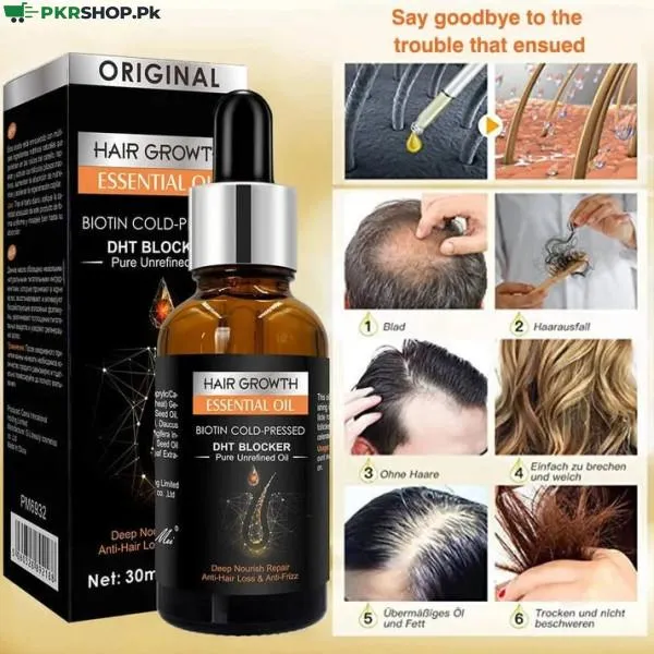 Hair Growth Original Essential oil Biotin DHT Blocker 30ml in Pakistan